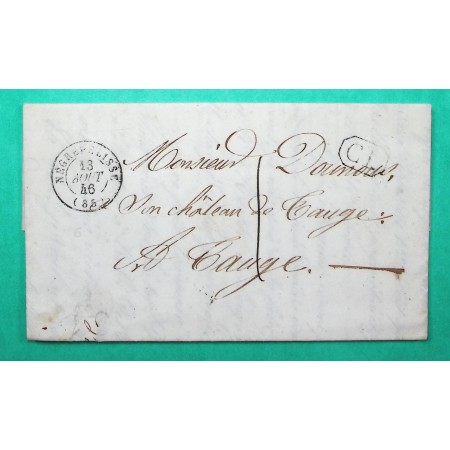 CAD TYPE 15 NEGREPELISSE TARN ET GARONNE CL CORRESPONDANCE LOCALE POUR TAUGE TAXE 1 1846