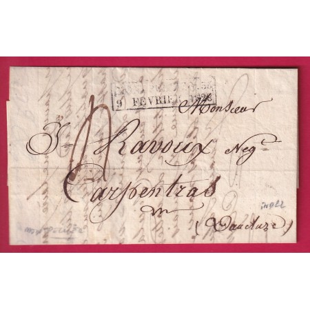 MARQUE ESSAI FEVRIER 1828 MONTPELLIER HERAULT INDICE 22 POUR CARPENTRAS VAUCLUSE