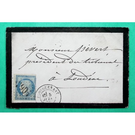 N°37 CERES TYPE SIEGE GC 2904 PLOUGUENAST COTES DU NORD POUR LOUDEAC 1871