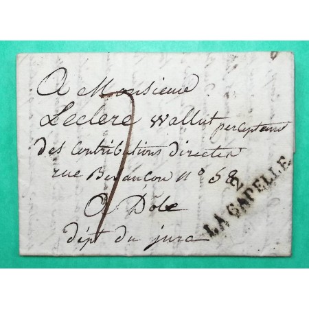 MARQUE 2 LA CAPELLE AISNE POUR DOLE JURA 40x10 1820