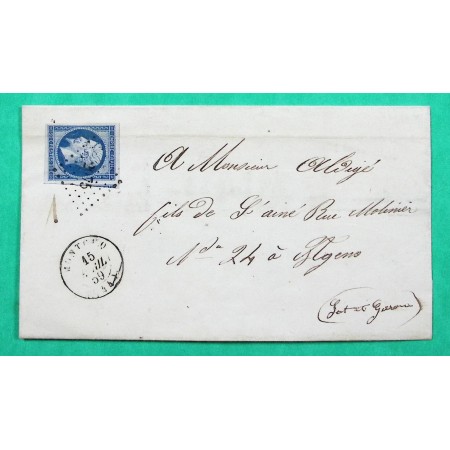 N°14 PC 2075 MONTCUQ LOT POUR AGEN LOT ET GARONNE 1859