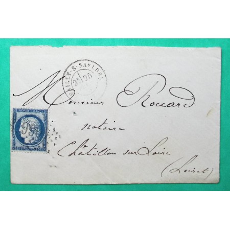 N°60A GC 4066 VAILLY SUR SAULDRE CHER POUR CHATILLON SUR LOIRE LOIRET 1875