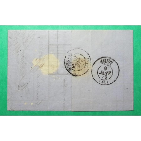 N°29 GC 1706 GRANVILLE MANCHE POUR MORLAIX FINISTERE BUREAU DE PASSE 1987 LAVAL MAYENNE VERSO 1870