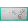 CAD TYPE 17 ST POL DE LEON FINISTERE TAXE TAMPON 40 POUR REDON ILLE ET VILAINE BUREAU DE PASSE 3112 VERSO 1872