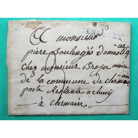 MARQUE 70 SENNECEY SAONE ET LOIRE POUR CLERMAIN 32x9 1816