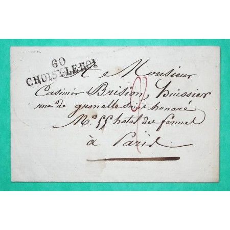 MARQUE 60 CHOISY LE ROI SEINE POUR PARIS 42x10.5 1828