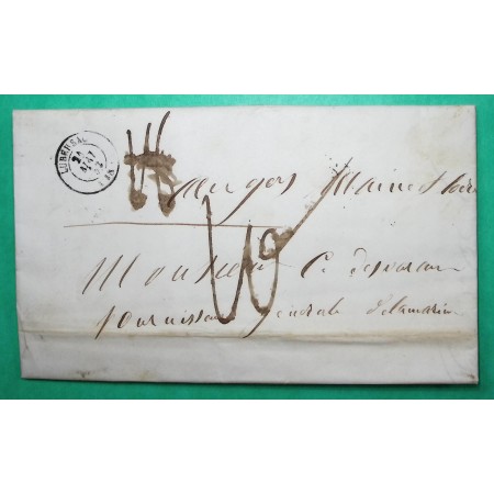 CAD TYPE 15 LUBERSAC CORREZE POUR ANGERS MAINE ET LOIRE 1853