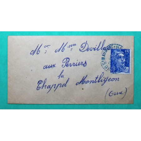 N°886 MARIANNE GADON CAD BLEU ST MAURICE LES CHARENCEY ORNE POUR LA CHAPELLE MONTLIGEON 1952