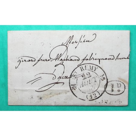 CAD TYPE 12 ST REMY DE PROVENCE BOUCHES DU RHONE DECIME RURAL MOURIES POUR AIX EN PROVENCE 1833