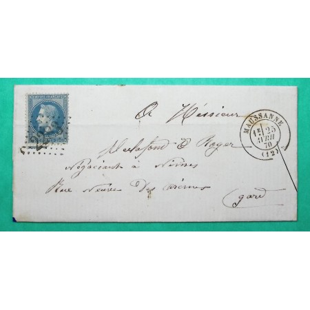 N°29 GC 2283 MAUSSANNE BOUCHES DU RHONE POUR NIMES GARD 1870