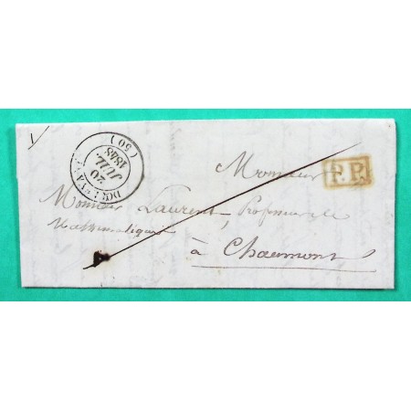 CAD TYPE 14 DOULEVANT HAUTE MARNE PP PORT PAYE POUR CHAUMONT 1848