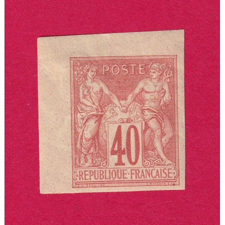 N°70 NON DENTELE BORD DE FEUILLE TRACE DE CHARNIERE COTE 350€