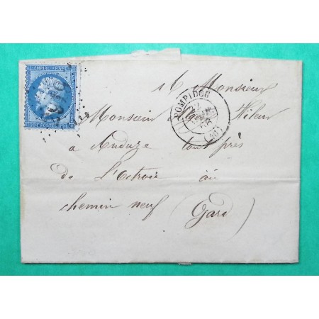 N°22 GC 2919 POMPIDOU LOZERE POUR ANDUZE GARD 1866